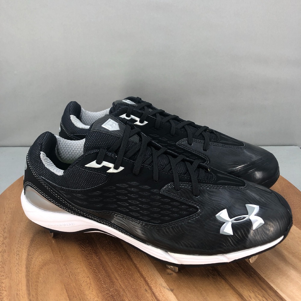 Under Armour Natural 2 Low Metal Baseball Cleats Mens 12.5 Black Performance‎